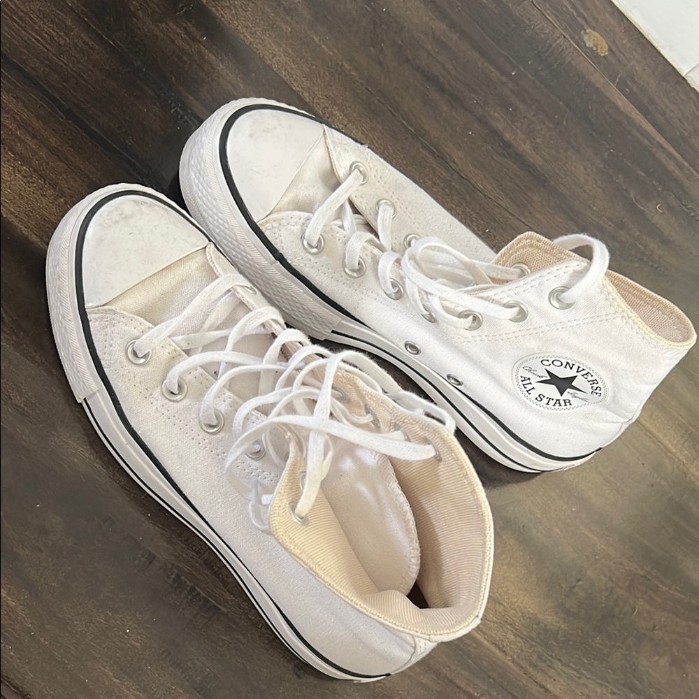 Converse White High-Top Sneakers Canvas Classic